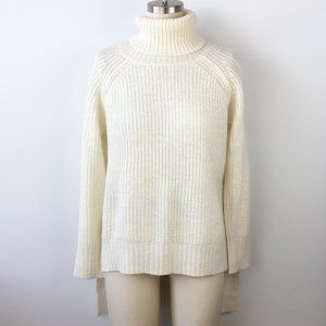 Express Cream Turtleneck Tunic Sweater